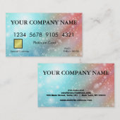 Elegant Glitter Credit Kaart Visitekaartje (Voorkant / Achterkant)