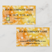 Elegant Glitter Credit Kaart Visitekaartje (Voorkant / Achterkant)