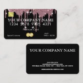 Elegant Glitter Credit Kaart Visitekaartje (Voorkant / Achterkant)
