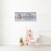 Elegant Glitter Custom Photo Retirement Party Spandoek (Insitu)