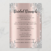 Elegant Glitter Drift Bridal Brunch Menu Kaarten (Voorkant)