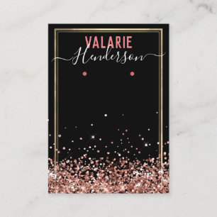 Elegant Glitter Earring Display Visitekaartje