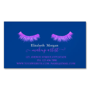 Elegant Glitter Faux Lashes, Makeup Artist Magnetisch Visitekaartje
