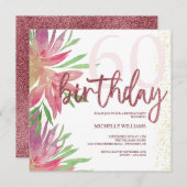 Elegant Glitter Gold Calligraphy Birthday (Voorkant / Achterkant)
