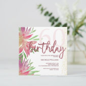 Elegant Glitter Gold Calligraphy Birthday (Staand voorkant)