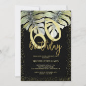 Elegant Glitter Gold Calligraphy Birthday Kaart (Voorkant)