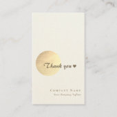 Elegant Glitter Gold Scannable QR Code Dank u Visitekaartje (Voorkant)