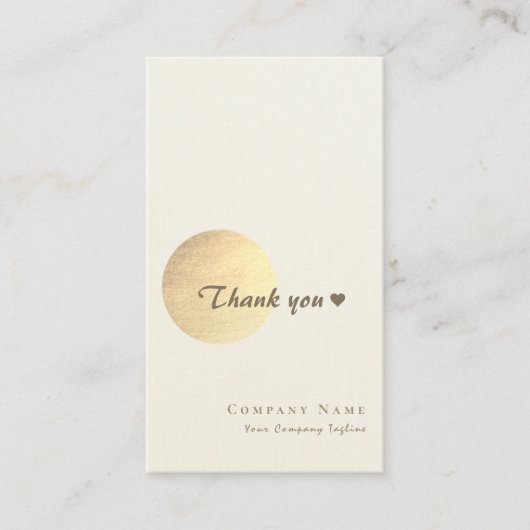 Elegant Glitter Gold Scannable QR Code Dank u Visitekaartje (Voorkant)