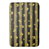 Elegant Glitter Goud Vlinder Patroon Badmat (Voorkant Verticaal)