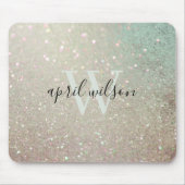 Elegant Glitter Green Pink Aqua Shiny Shimmer Muismat (Voorkant)