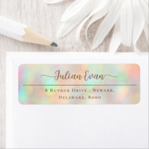 Elegant Glitter Holographic Script Retouradres