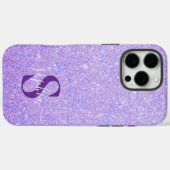Elegant Glitter monogrammed naam Case-Mate iPhone Case (Achterkant (horizontaal))