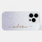 Elegant Glitter monogrammed naam Case-Mate iPhone Case (Achterkant (horizontaal))