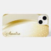 Elegant Glitter monogrammed naam Case-Mate iPhone Case (Achterkant (horizontaal))