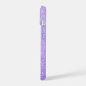 Elegant Glitter monogrammed naam iPhone 15 Hoesje (Linkerkant)