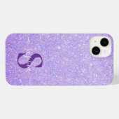 Elegant Glitter monogrammed naam iPhone Hoesje (Achterkant horizontaal)
