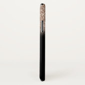 Elegant Glitter Ombre Black Monogram Case-Mate iPhone Case (Achterkant / rechts)