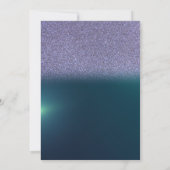 Elegant Glitter Ombre, Eiffel Tower Quinceanera Kaart (Achterkant)