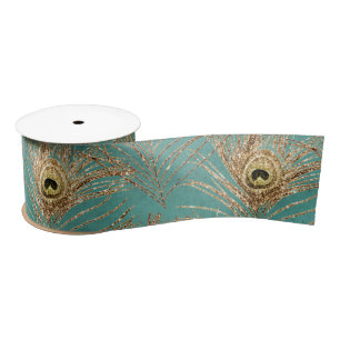 Elegant Glitter Peacock-feaderpatroon  Lint