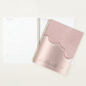 Elegant Glitter Roos Gold Drives Monogram Planner (Display)