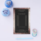 Elegant Glitter Silber Rost Flyer (Enkel)