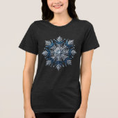 Elegant Glitter Snowflake Christmas Tri-Blend Shirt (Voorkant)