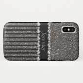 Elegant Glitter Speciaal iPhone X Hoesje (Achterkant (horizontaal))