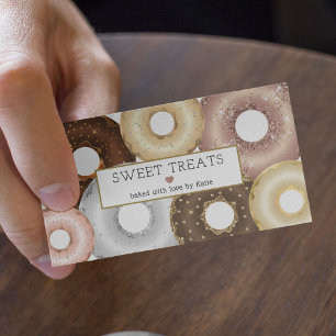 Elegant Glitter Sprinkle Donut Bakery Cake Pastry Visitekaartje