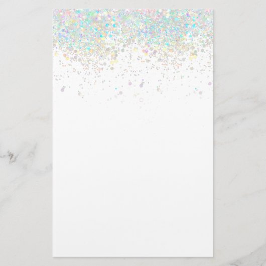 Elegant glitter-station 5,5 x 8,5 inch briefpapier (Voorkant)