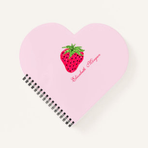 Elegant Glitter Strawberry Notitieboek