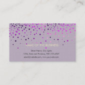 Elegant Glitter Subtle Cream Faux Achtergrond Visitekaartje (Achterkant)