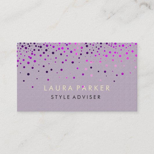 Elegant Glitter Subtle Cream Faux Achtergrond Visitekaartje (Voorkant)