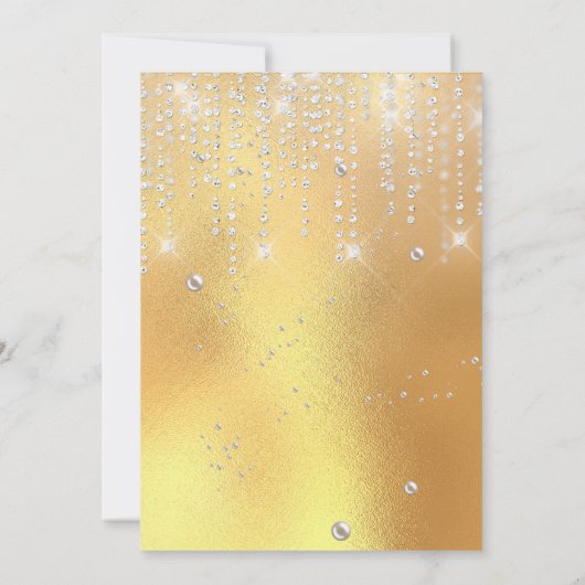 Elegant glitter Sweet Sixteen Kaart (Achterkant)