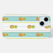 Elegant Glitter Tropical Pineapple Stripes Pattern Case-Mate iPhone Case (Achterkant (horizontaal))