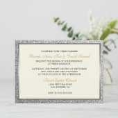 Elegant Glitter Wedding Invitation Kaart (Staand voorkant)