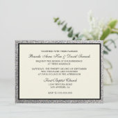 Elegant Glitter Wedding Invitation Kaart (Staand voorkant)