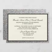 Elegant Glitter Wedding Invitation Kaart (Voorkant / Achterkant)