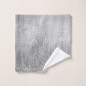 Elegant Glitter Zilver met Zwart Bad Handdoek (Wasdoekje)