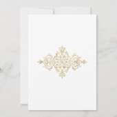Elegant, Glittery Golden Wedding Invitation Kaart (Achterkant)