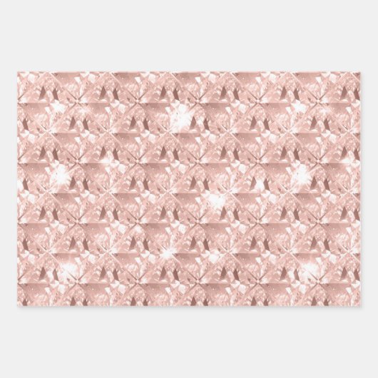 Elegant Glitzy Girly Blush Pink and Silver Inpakpapier Vel (Voorkant)