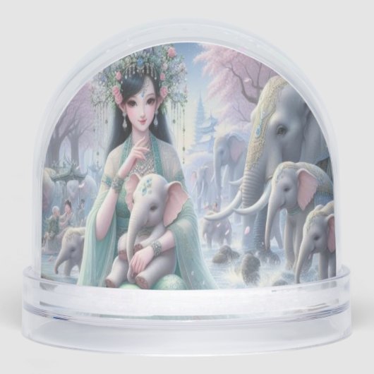 Élégant globe de neige éléphant (Avant)
