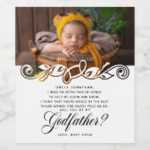 Elegant Godfather-fotovoorstel Wijn Etiket (Enkel label)