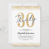 Elegant Gold 30e verjaardag Kaart (Voorkant)