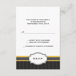 Elégant Gold 50th Anniversary carte de réponse RSV