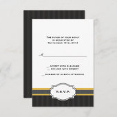Elégant Gold 50th Anniversary carte de réponse RSV (Devant / Derrière)