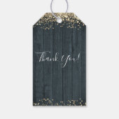 Elegant Gold 50th Birthday Script Cadeaulabel (Achterkant)