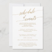 Elegant Gold 5x7-inch huwelijksschema Kaart (Voorkant)