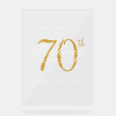 Elégant Gold 70th Birthday Party Welcome (Recto)