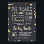 Elégant Gold 80th Birthday Invitation - 80 Years<br><div class="desc">80 ans est quelque chose à célébrer! La grande fête approche-t-elle bientôt ? Qu'est-ce qui pourrait être plus beau que d'inviter vos amis et votre famille avec cette magnifique invitation d'anniversaire ? Cette invitation montre 80 ans en jours, heures, minutes et même secondes! Personnalisez-le avec un nom, une adresse et...</div>