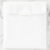 Elegant Gold aangepaste script namen bruiloftsfavo Ronde Sticker (Tas)